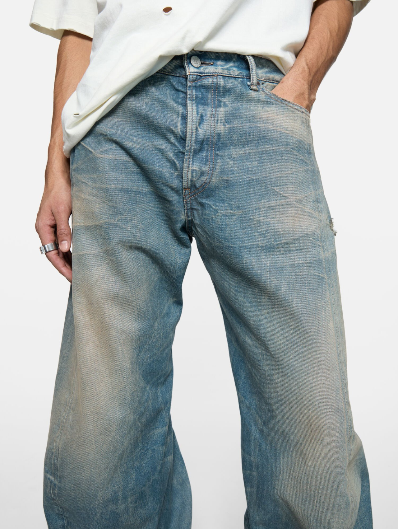 Acne Studios Mid Blue Loose Fit 2006M Jeans