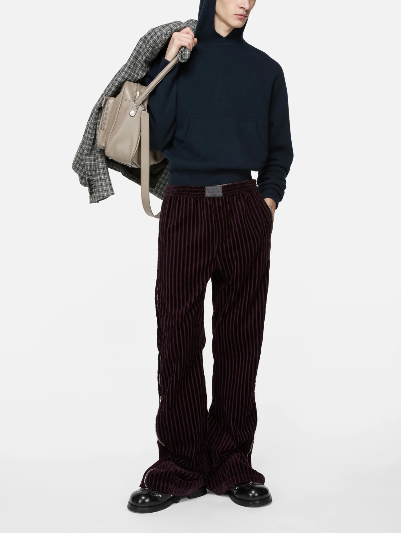 Acne Studios Ink Blue Cashmere Hooded Sweater