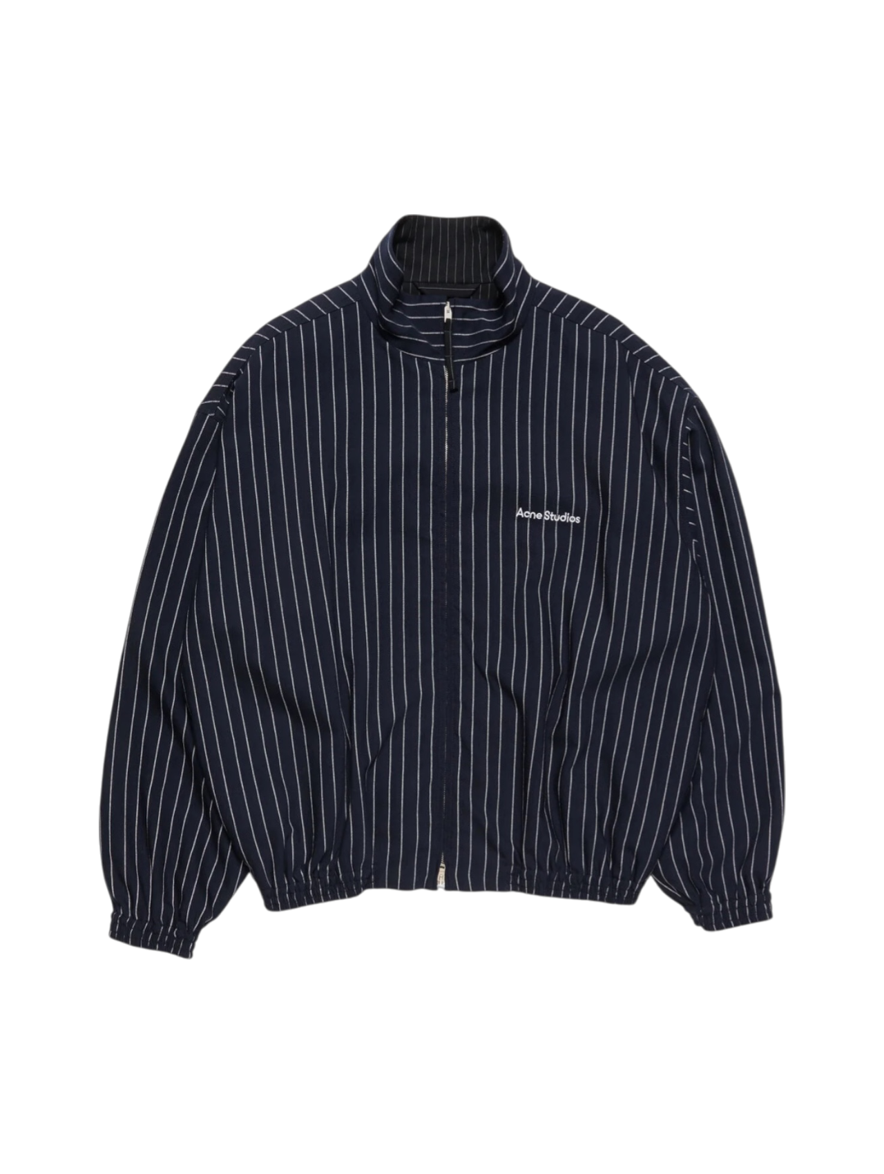 Acne Studios Navy / White Striped Zip Jacket
