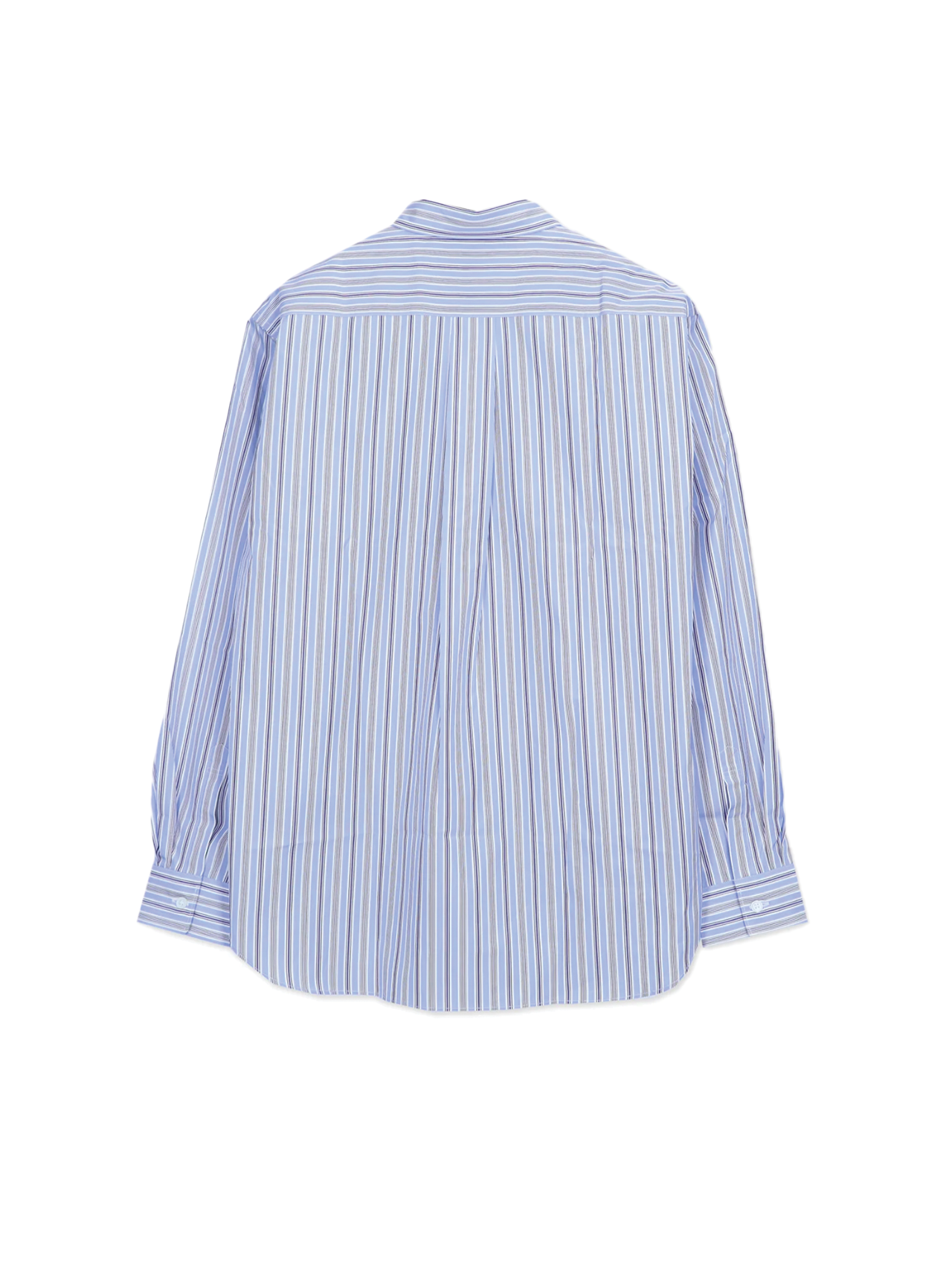 CDG Homme Deux Blue Striped Concealed Placket Shirt