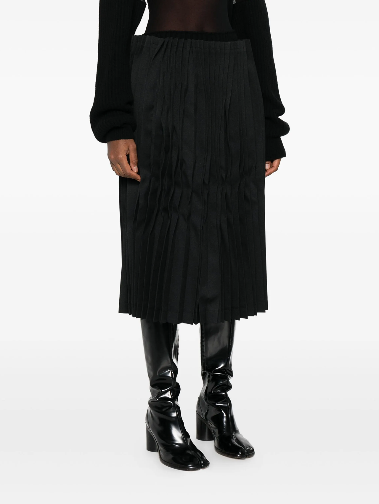 Comme Des Garçons Black Pleated Skirt