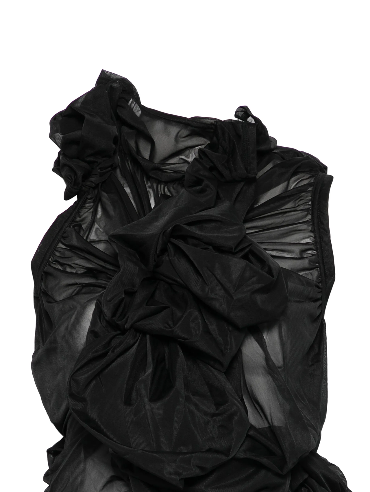 Comme Des Garçons Black Ruffled Top