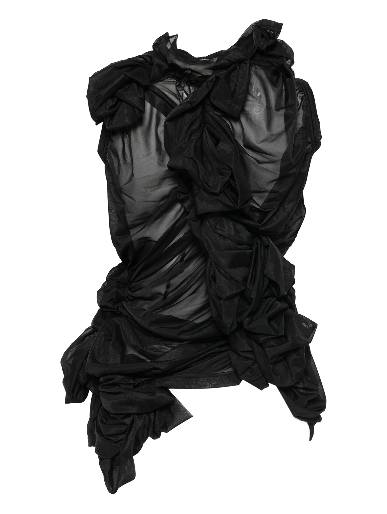 Comme Des Garçons Black Ruffled Top