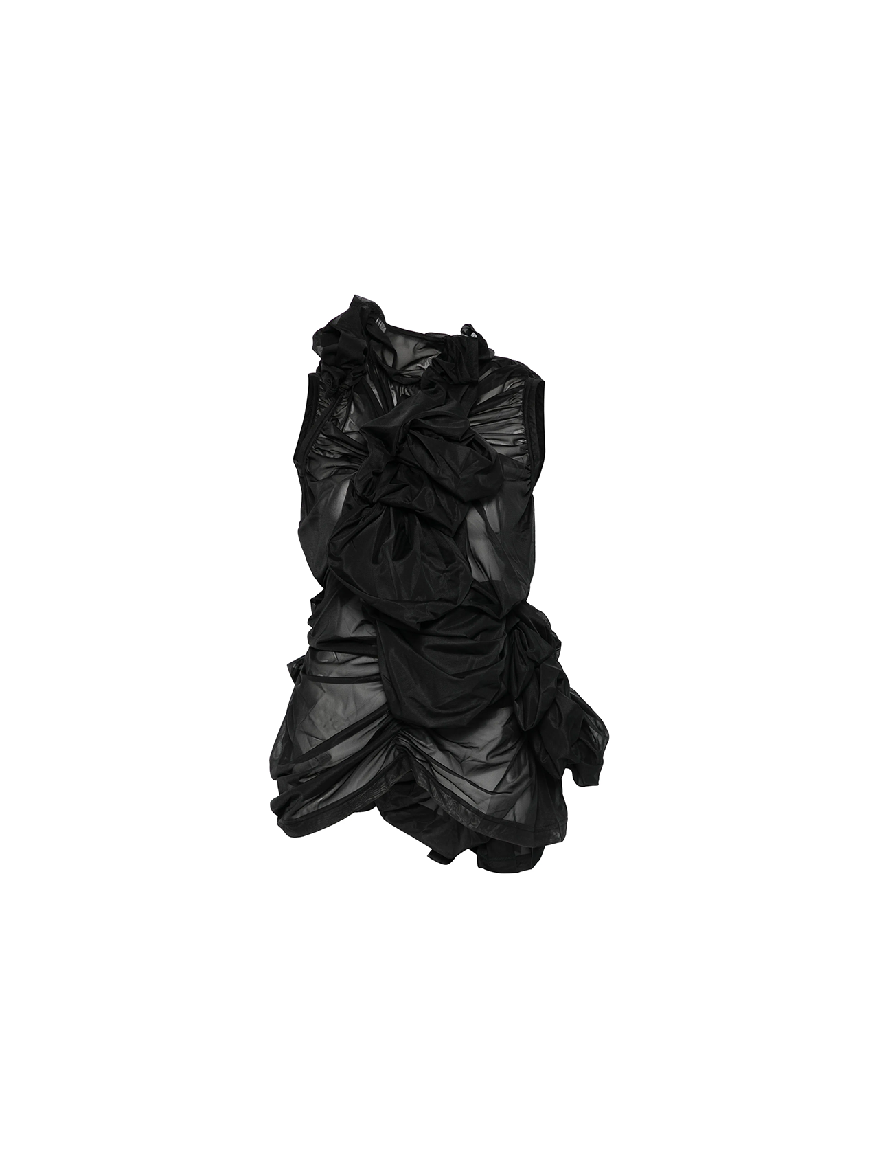 Comme Des Garçons Black Ruffled Top