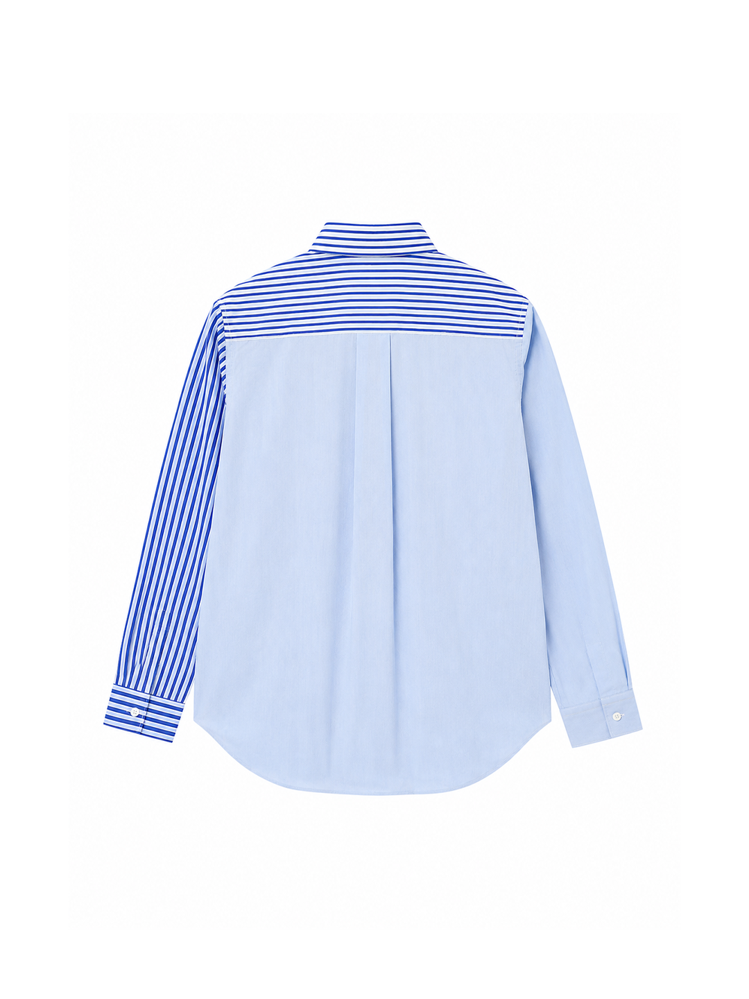 CDG Homme Deux Blue Panelled Long Sleeve Shirt