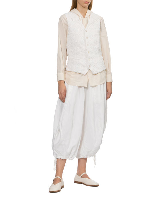 Comme Des Garçons White Balloon Pants