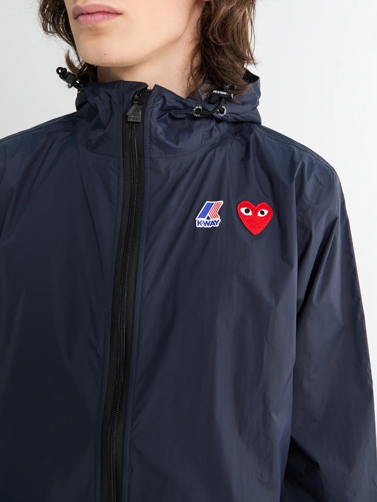 CDG Play x K-Way Navy Edition Jacket