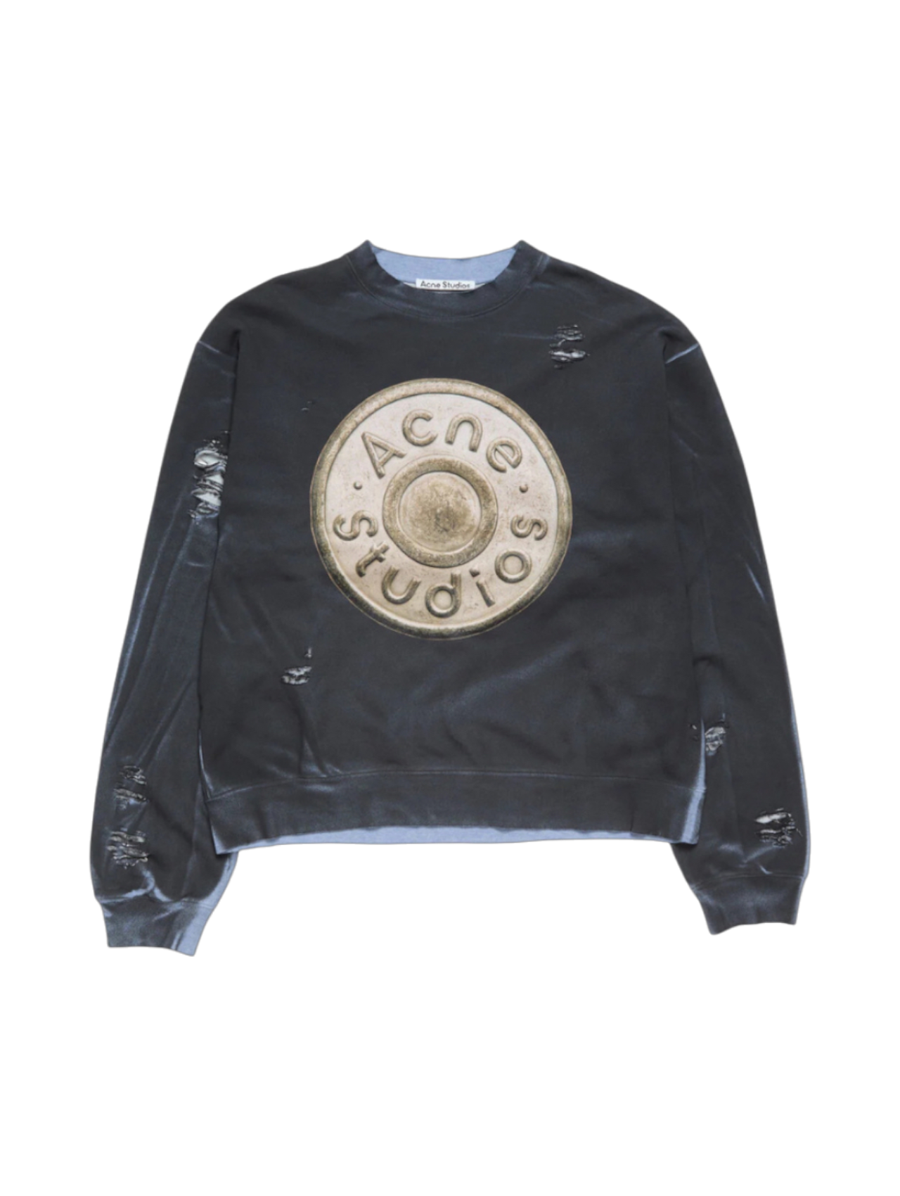 Acne Studios Black Printed Logo Sweatshirt