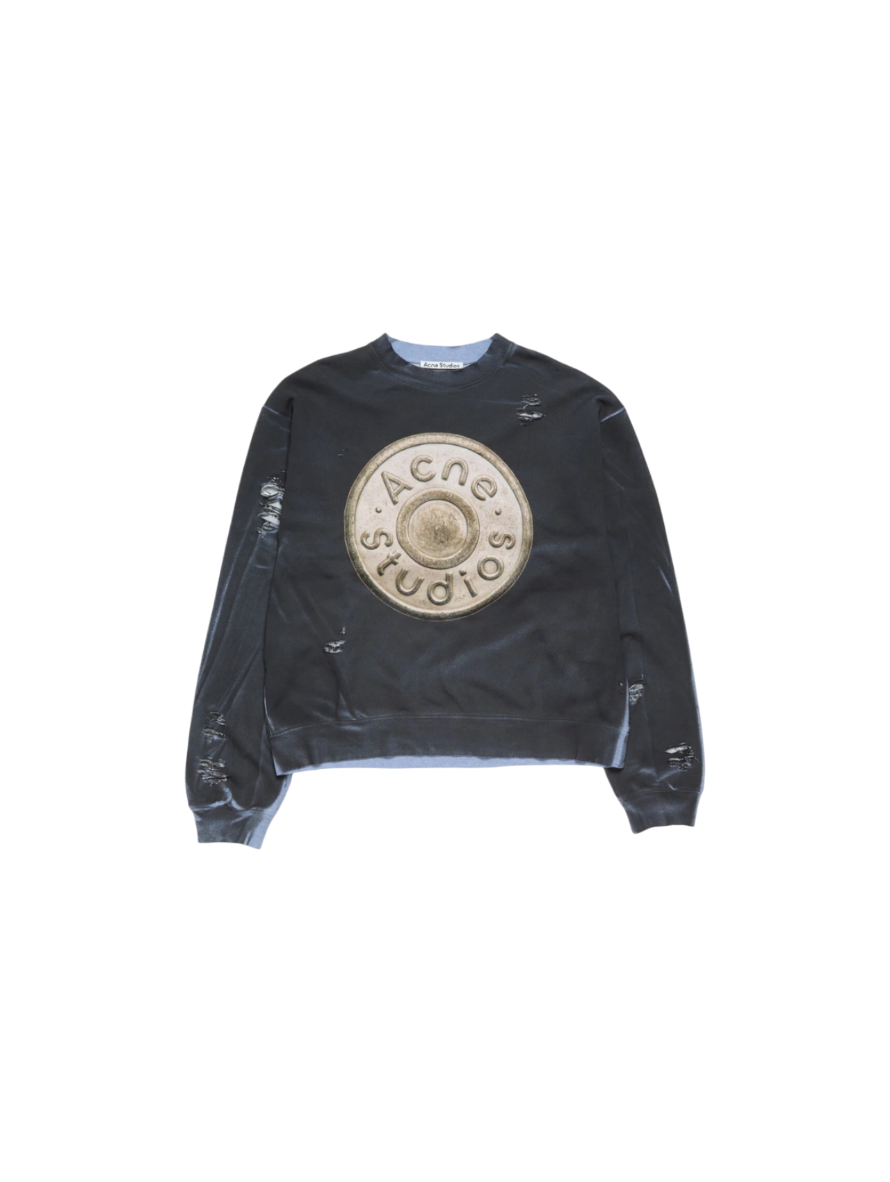 Acne Studios Black Printed Logo Sweatshirt