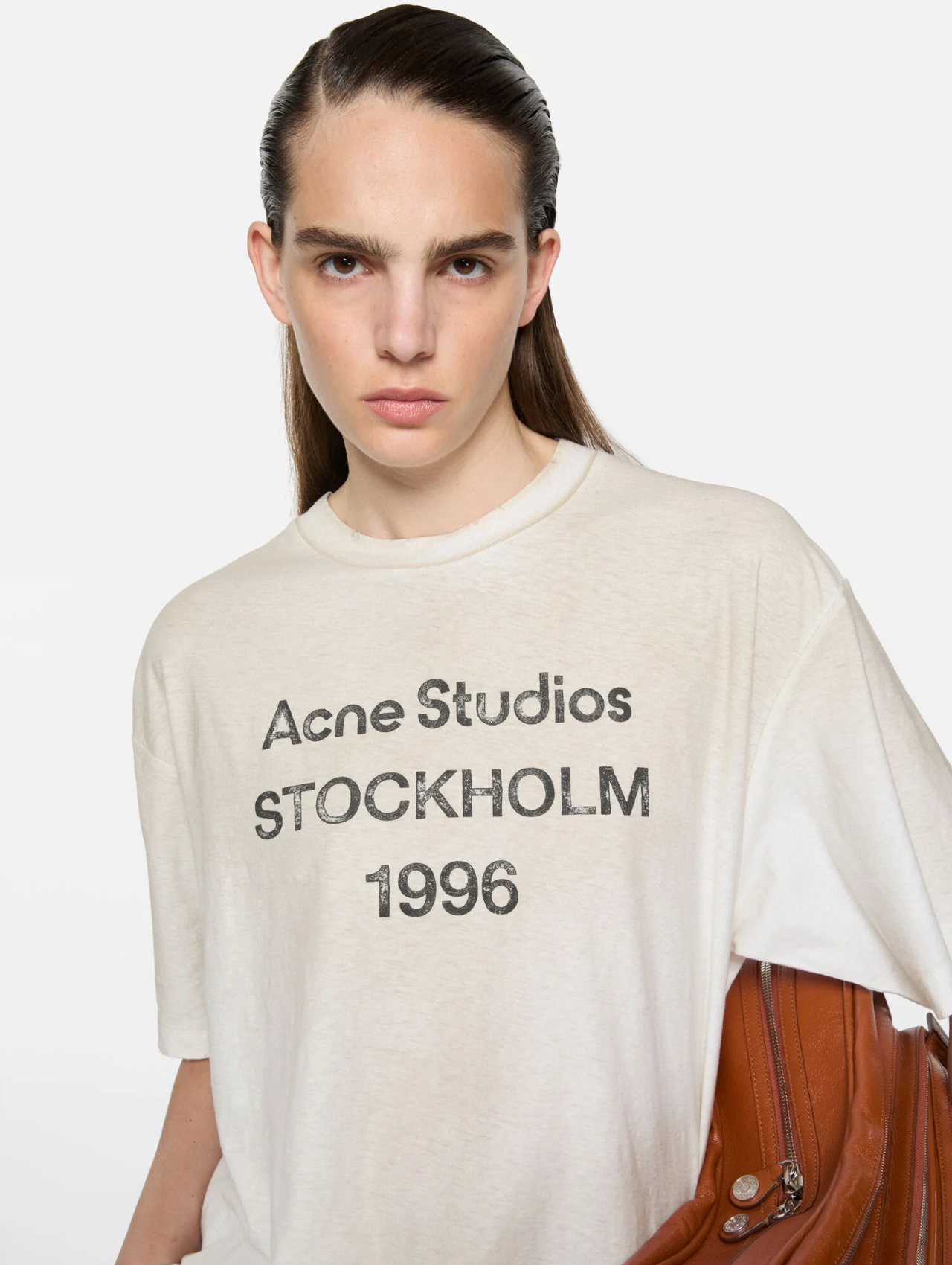 Acne Studios Dusty White Logo Tshirt