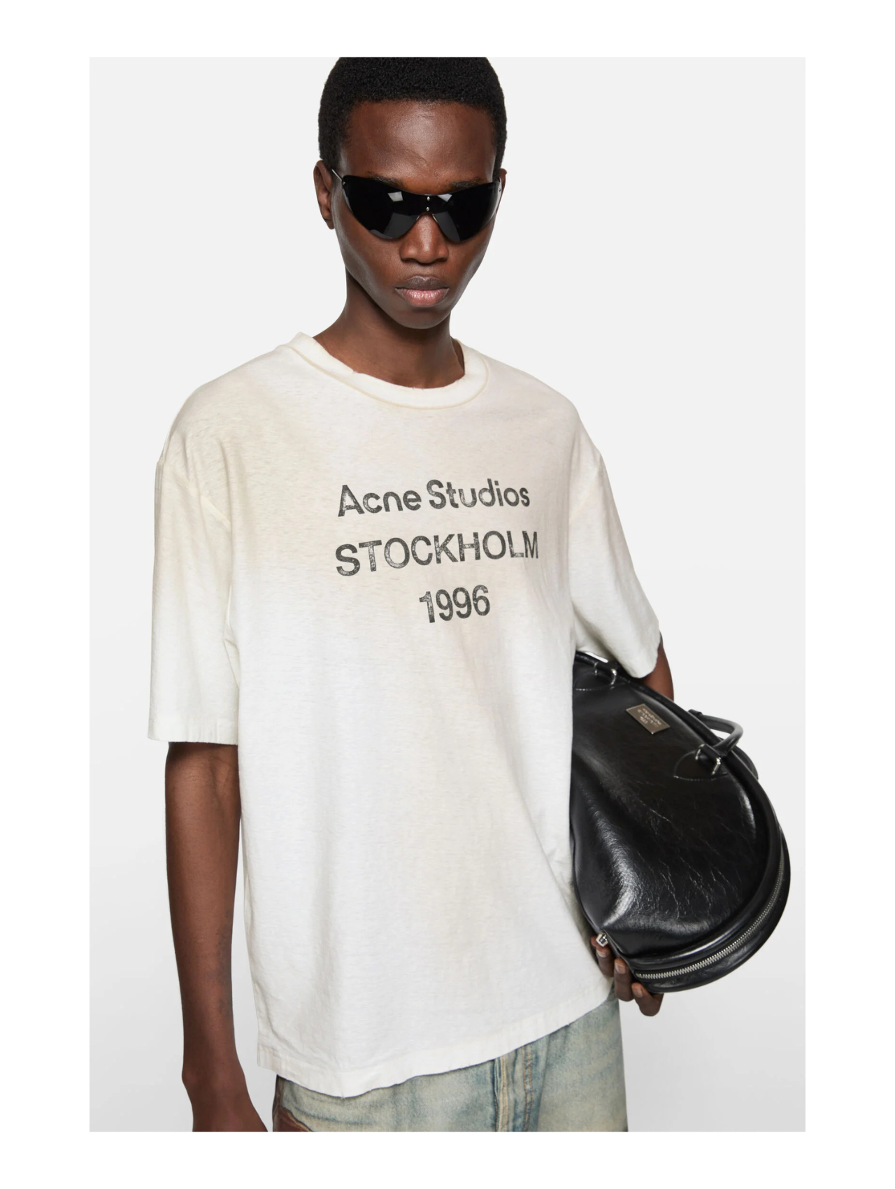 Acne Studios Dusty White Logo Tshirt