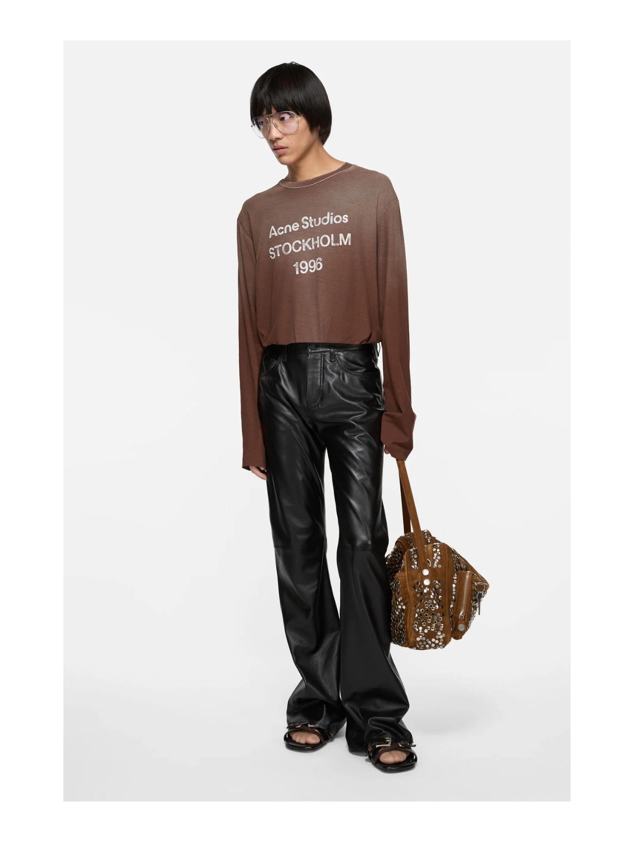 Acne Studios Chocolate Brown Long Sleeve T-Shirt