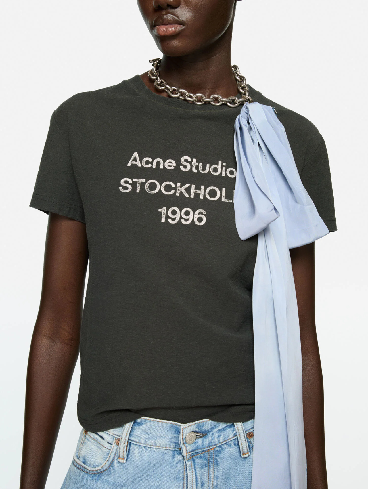 Acne Studios Faded Black Logo Tshirt