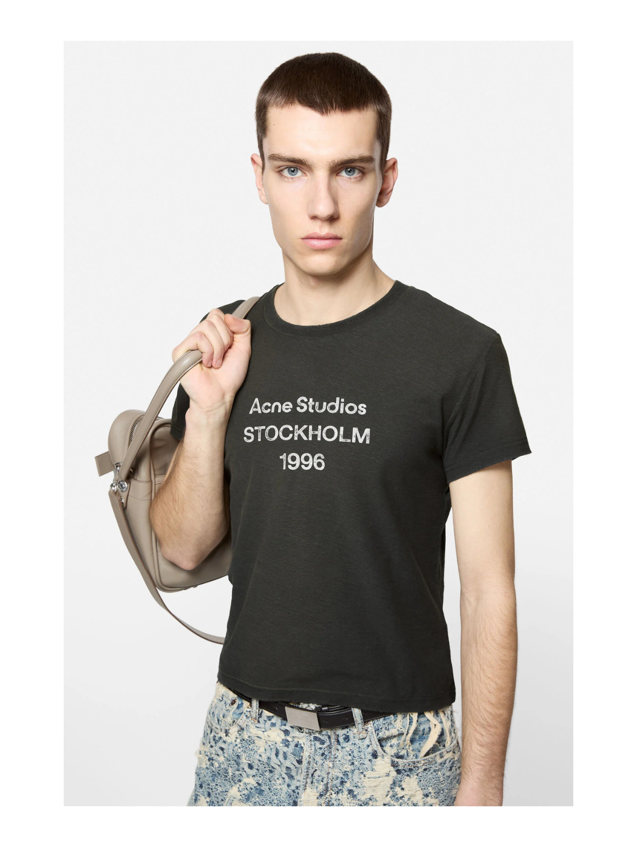 Acne Studios Faded Black Logo Tshirt