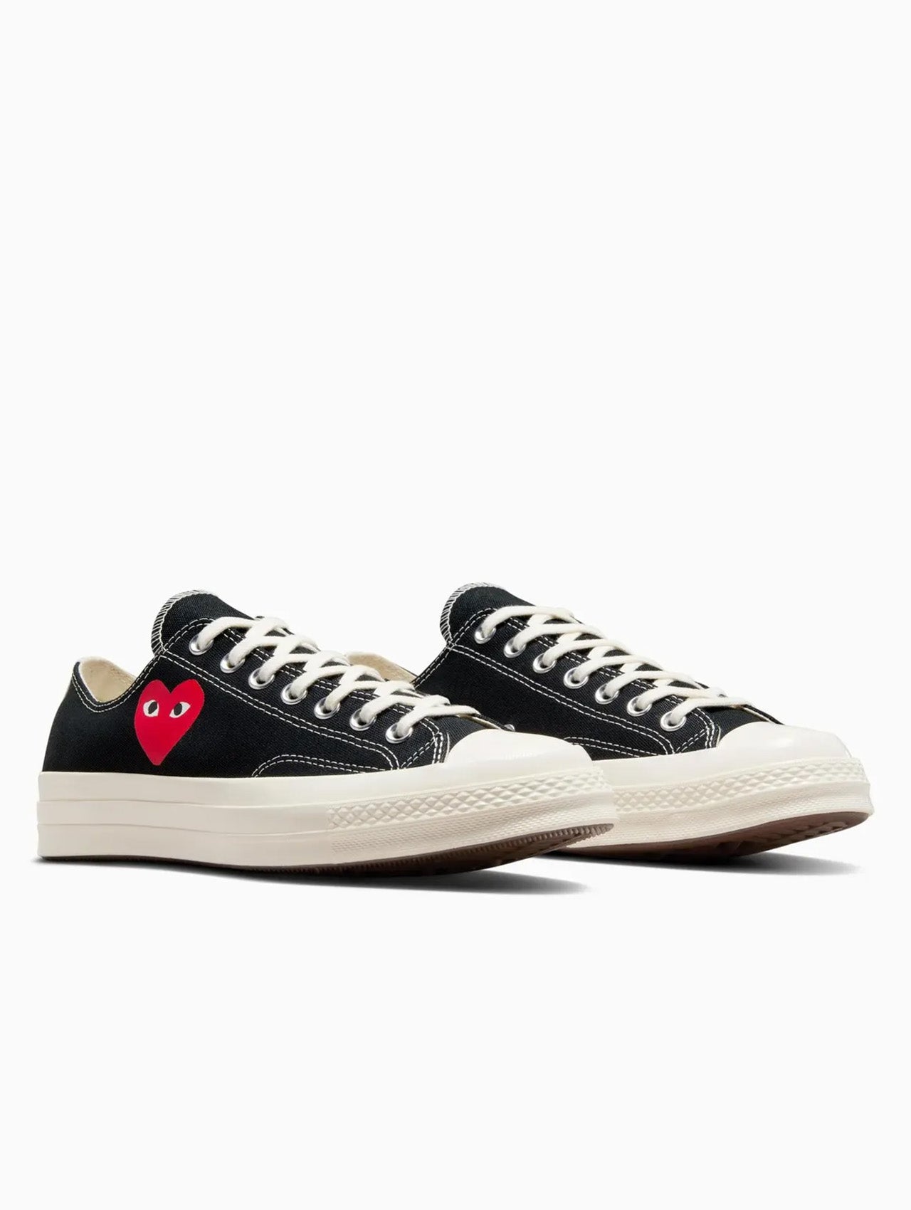 CDG PLAY x Converse Black Chuck 70 Low Tops