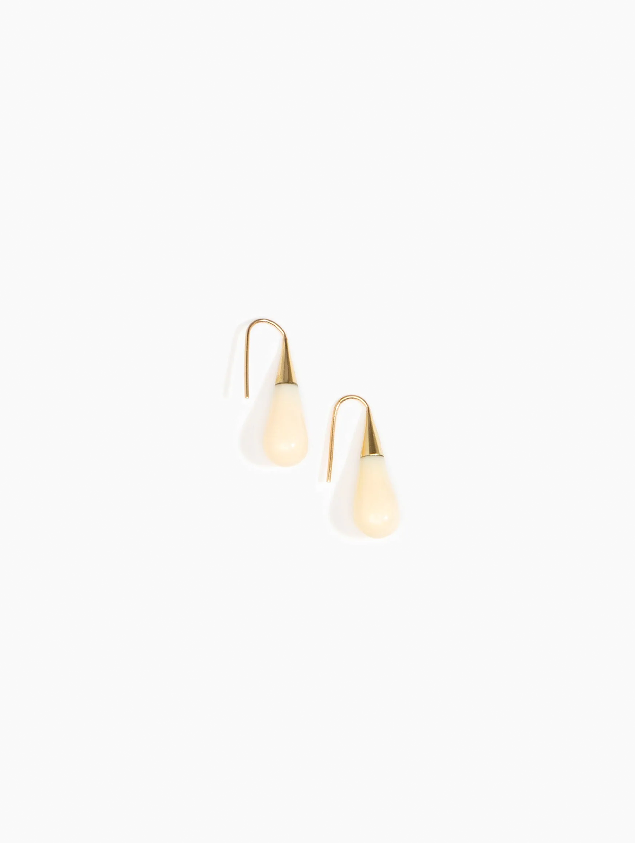 Dinosaur Designs Cream Dew Drop Earrings