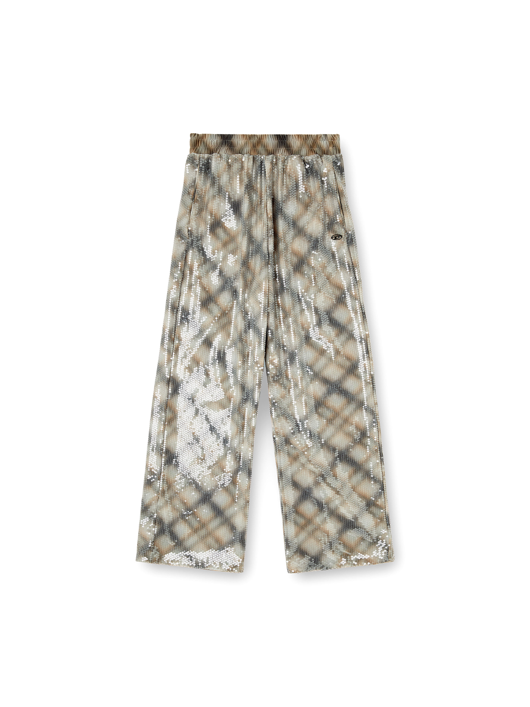 Diesel Plaid Sequined Trousers