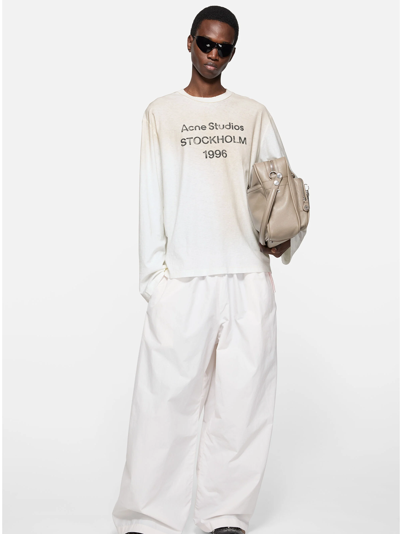Acne Studios Dusty White Long Sleeve T-Shirt