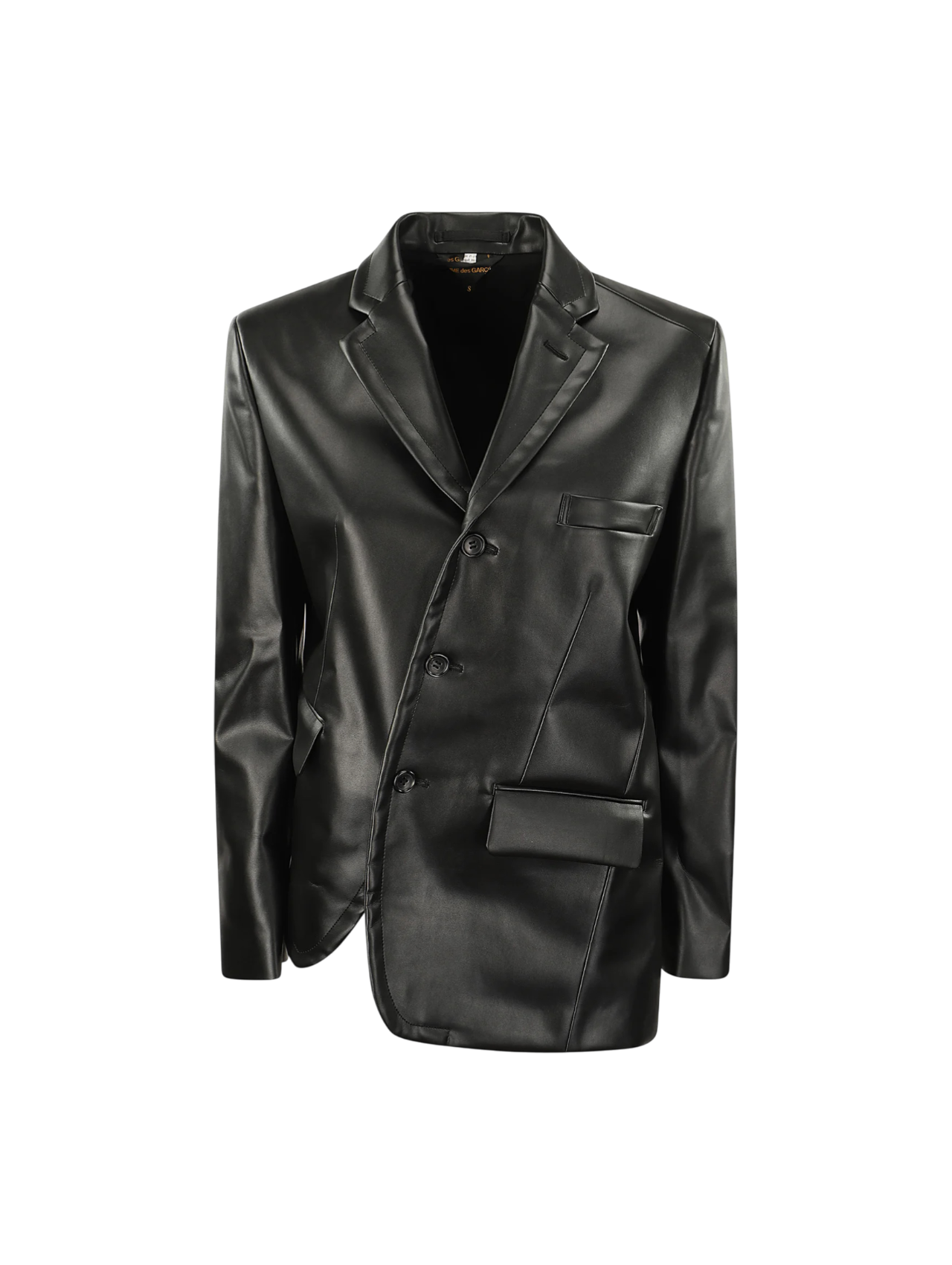 Comme Des Garçons Black Asymmetric Leather Jacket