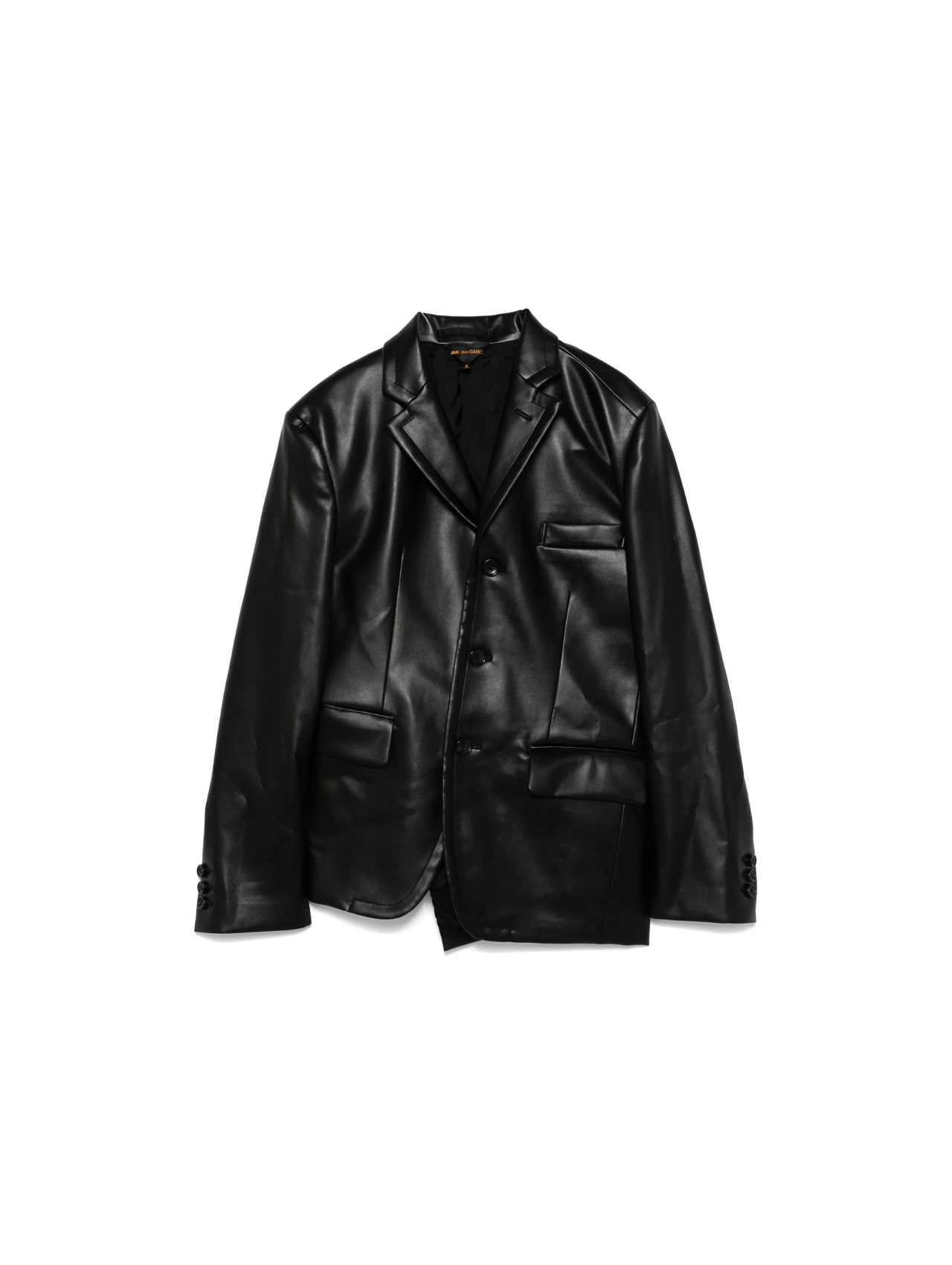 Comme Des Garçons Black Asymmetric Leather Jacket