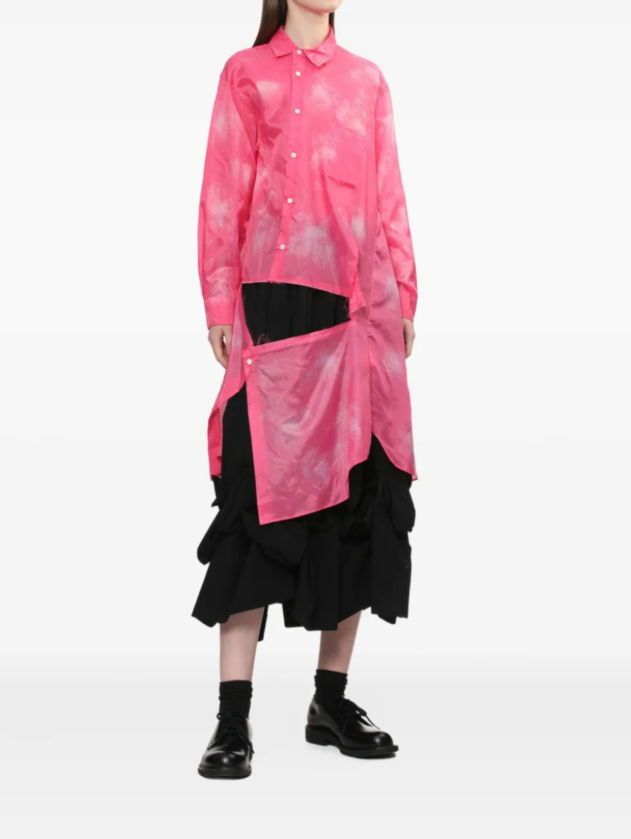 Comme Des Garçons Pink Cut Out Shirt