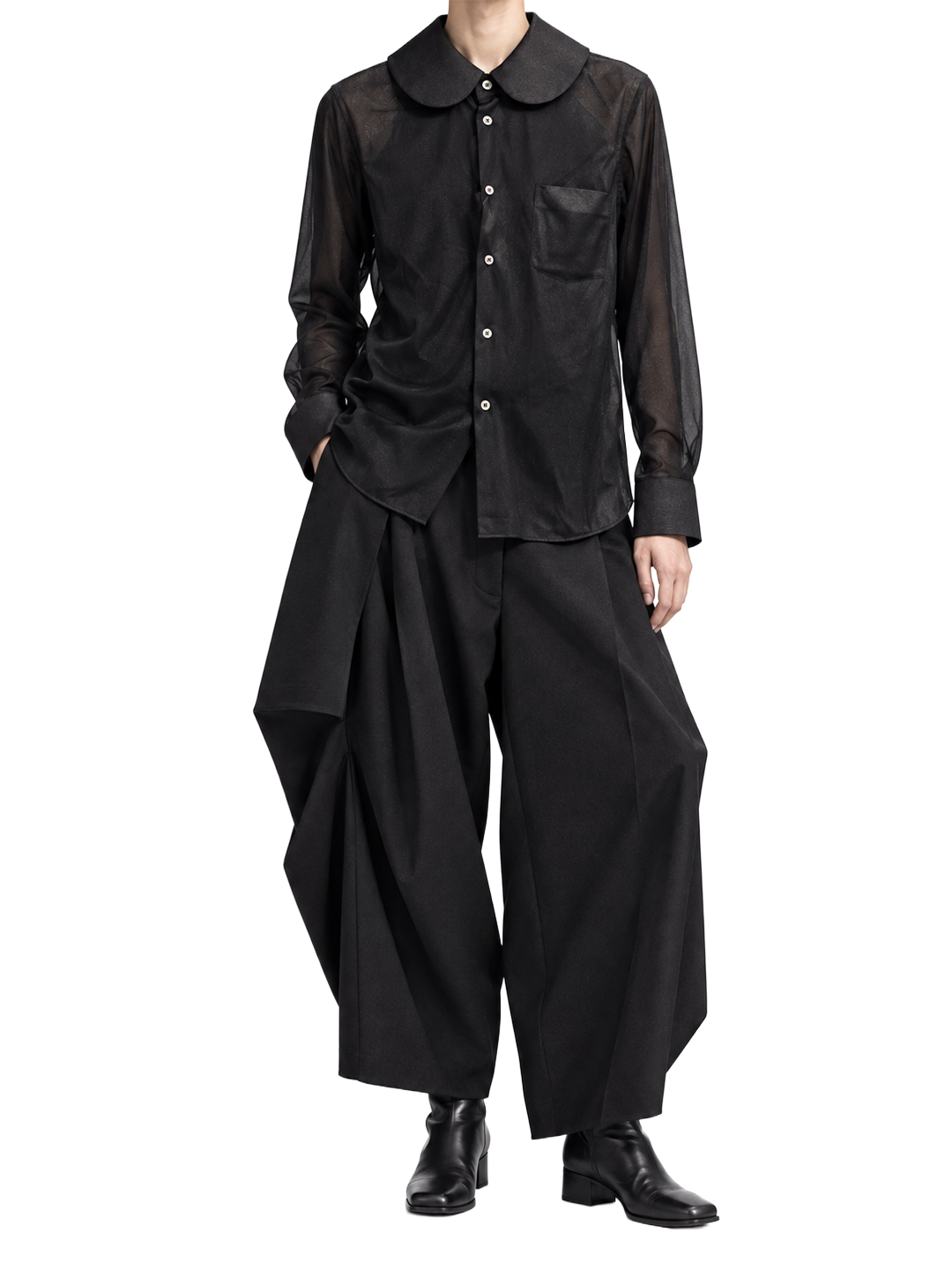 CDG Mainline Black Sheer Shirt