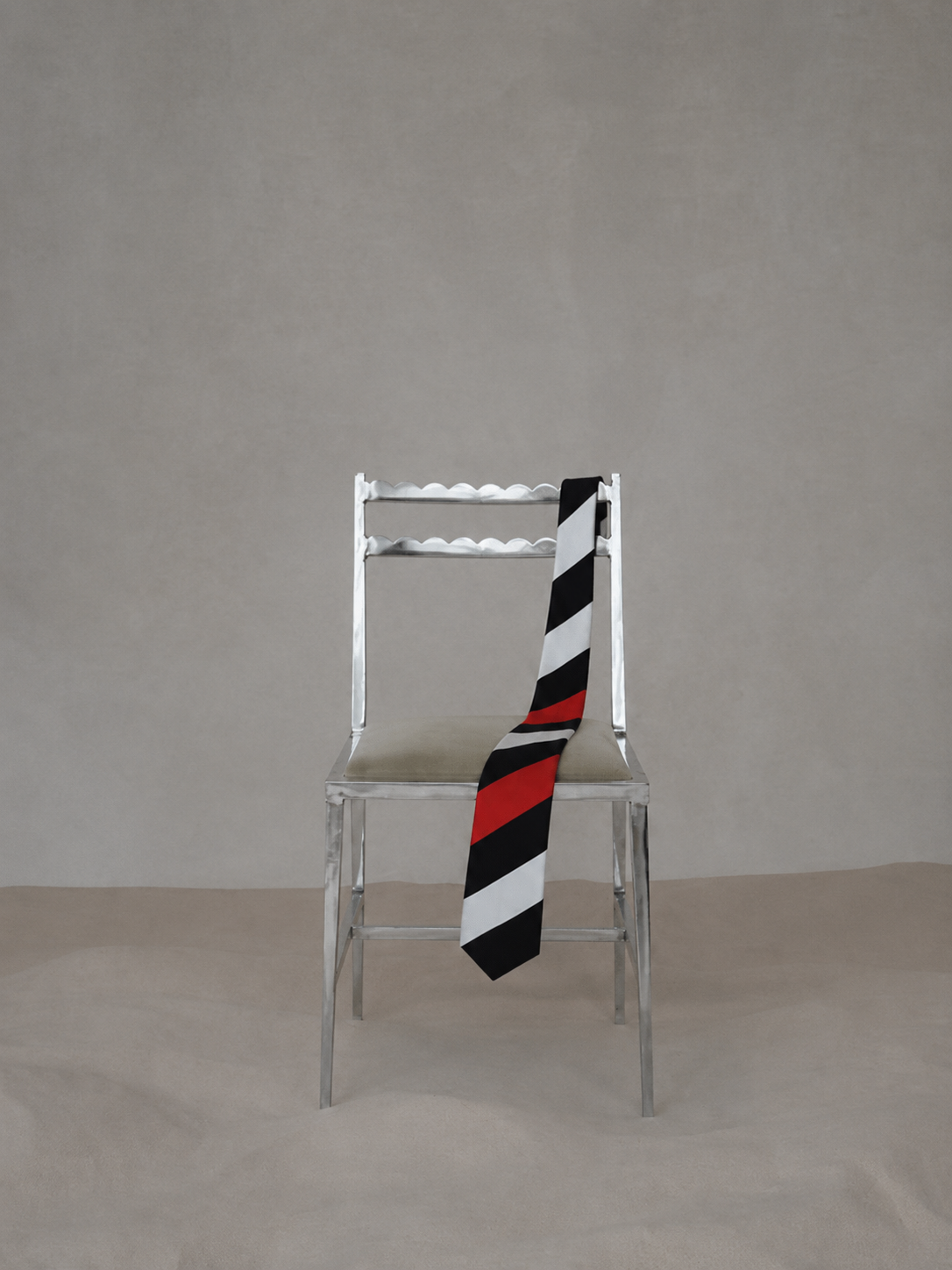 CDG Homme Deux Diagonal Stripe Silk Necktie