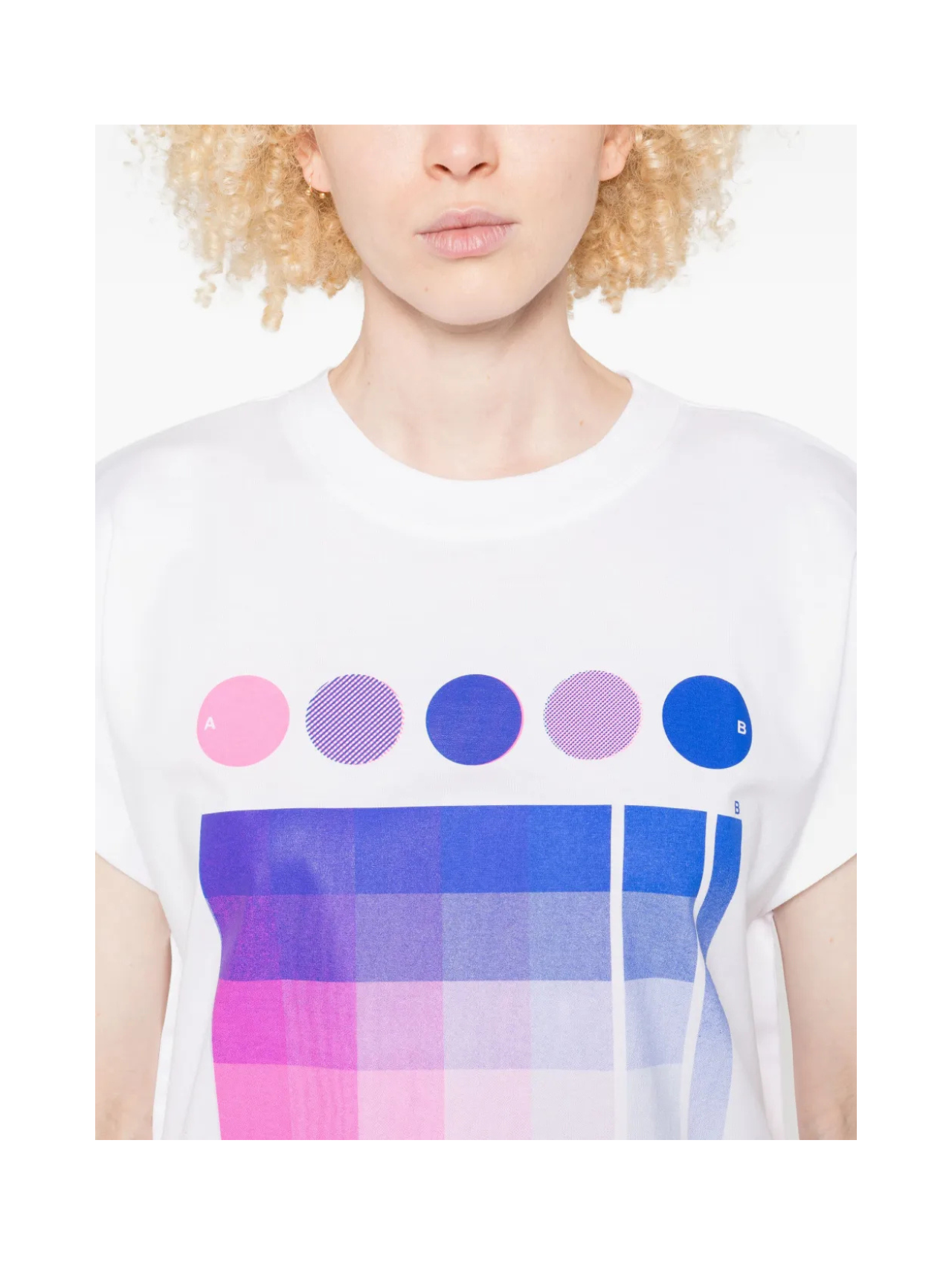 Pleats Please Issey Miyake White/Pink Boxy Tshirt