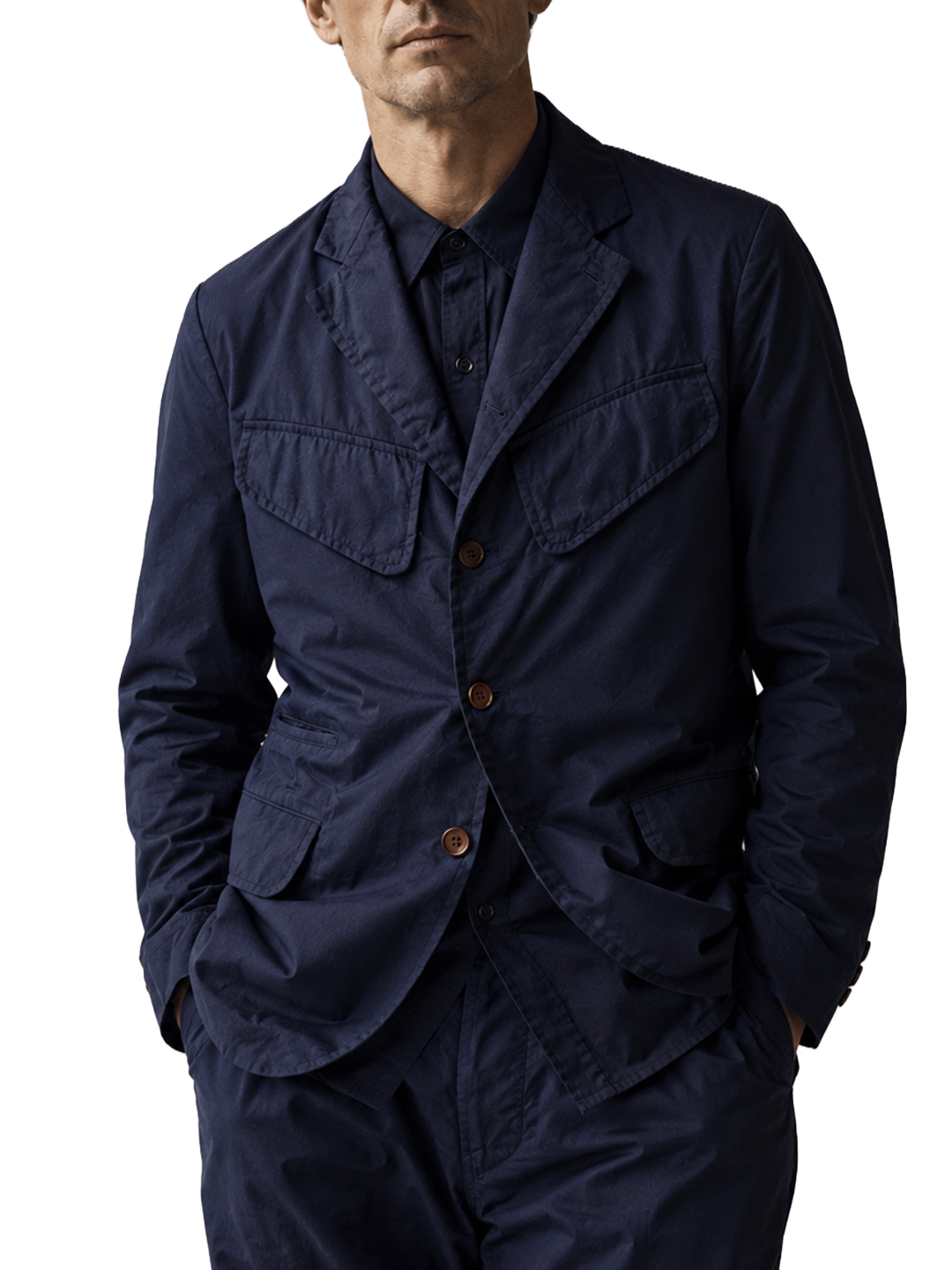Homme Deux Navy 5 Pocket Jacket