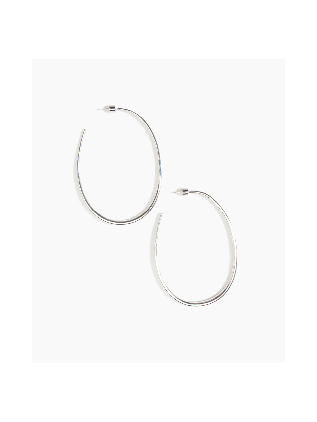 Dinosaur Designs Silver Large Pebble Hoop Earrings