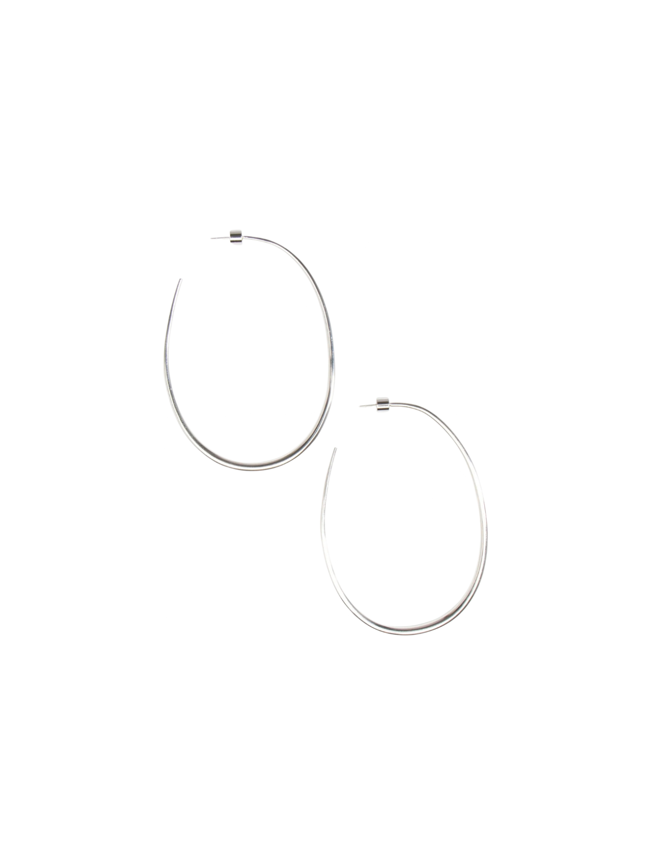 Dinosaur Designs Silver Large Pebble Hoop Earrings