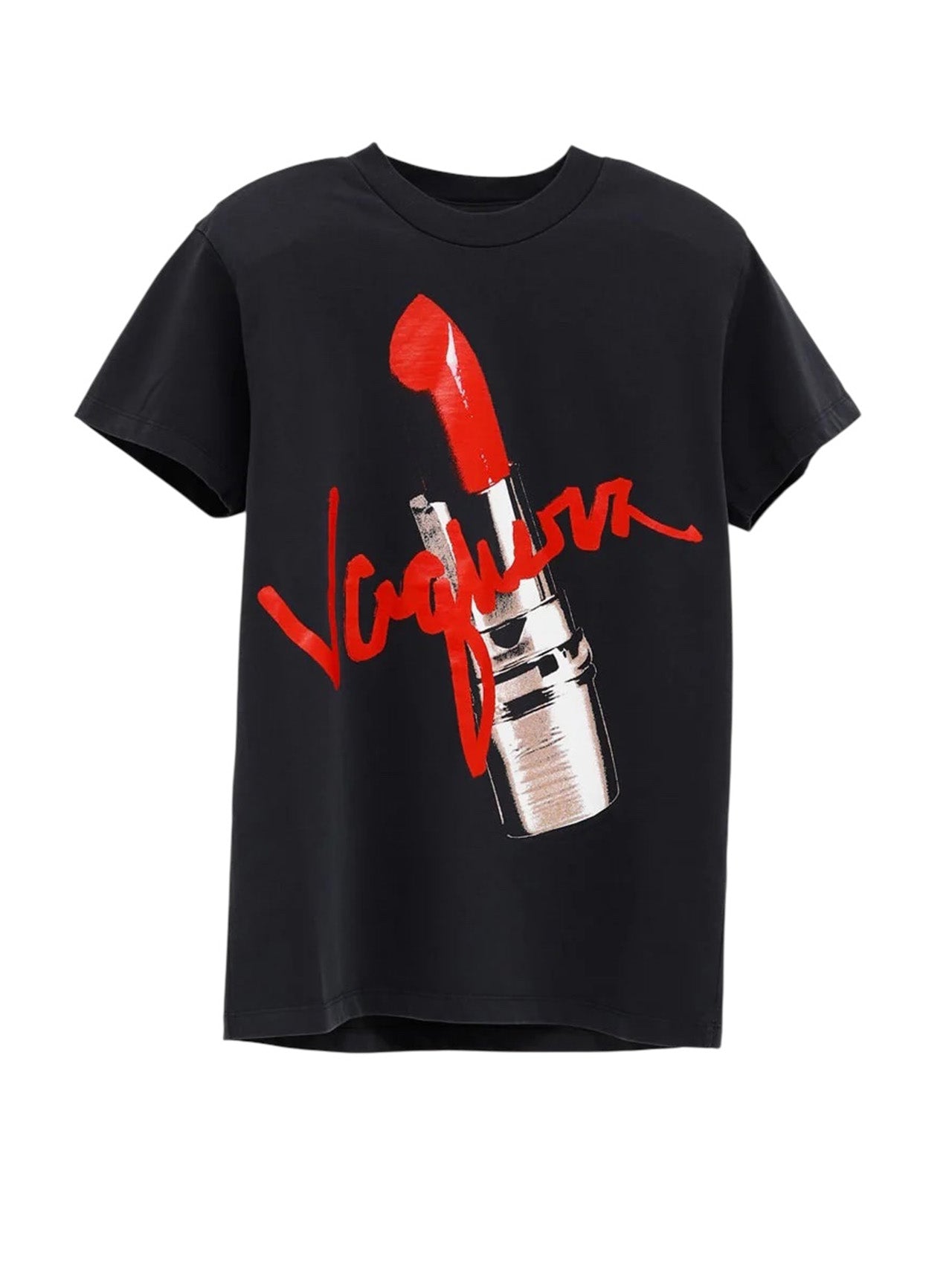 Vaquera Black Oversized Lipstick T-Shirt
