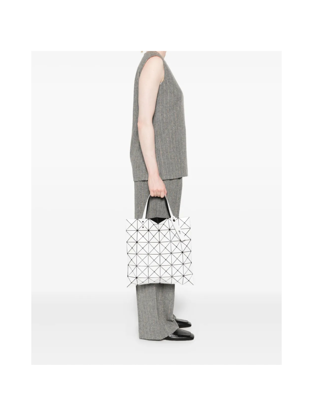Bao Bao Issey Miyake White Lucent Basic Tote
