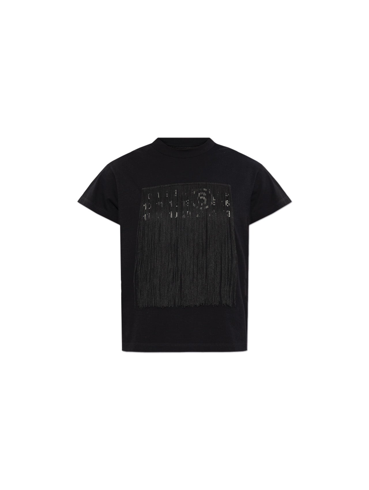 MM6 Black Fringed T-Shirt