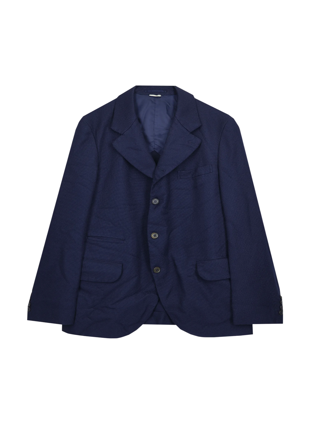 CDG Homme Deux Navy Basket Weave Jacket