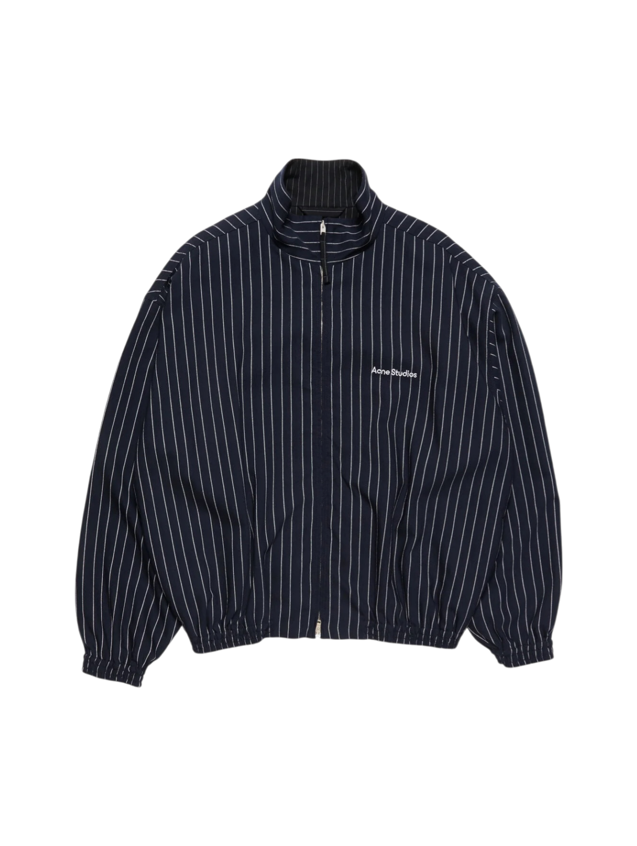 Acne Studios Navy / White Striped Zip Jacket