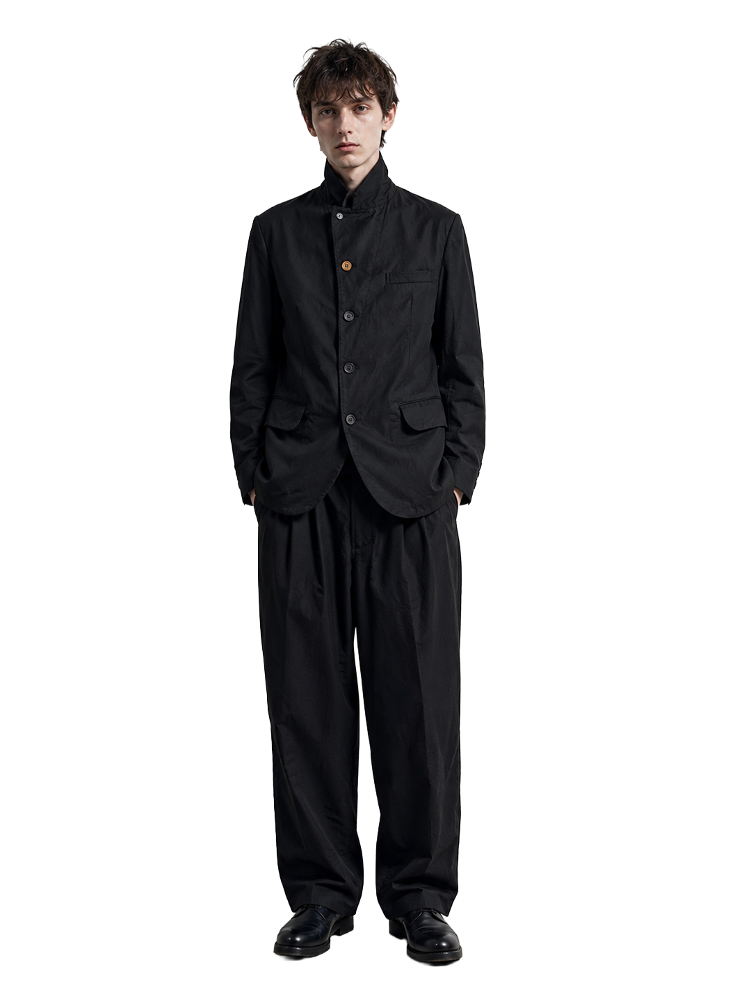 CDG Homme Deux Black Basket Weave Jacket