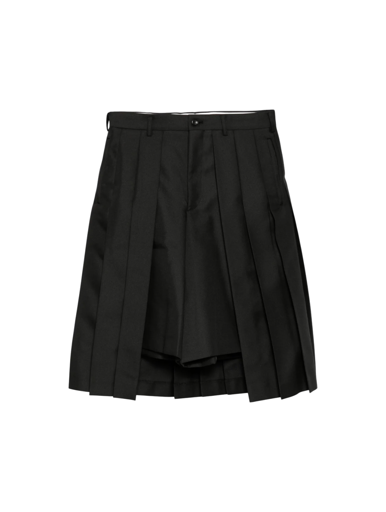 CDG Homme Plus Black Pleated Skirt Short