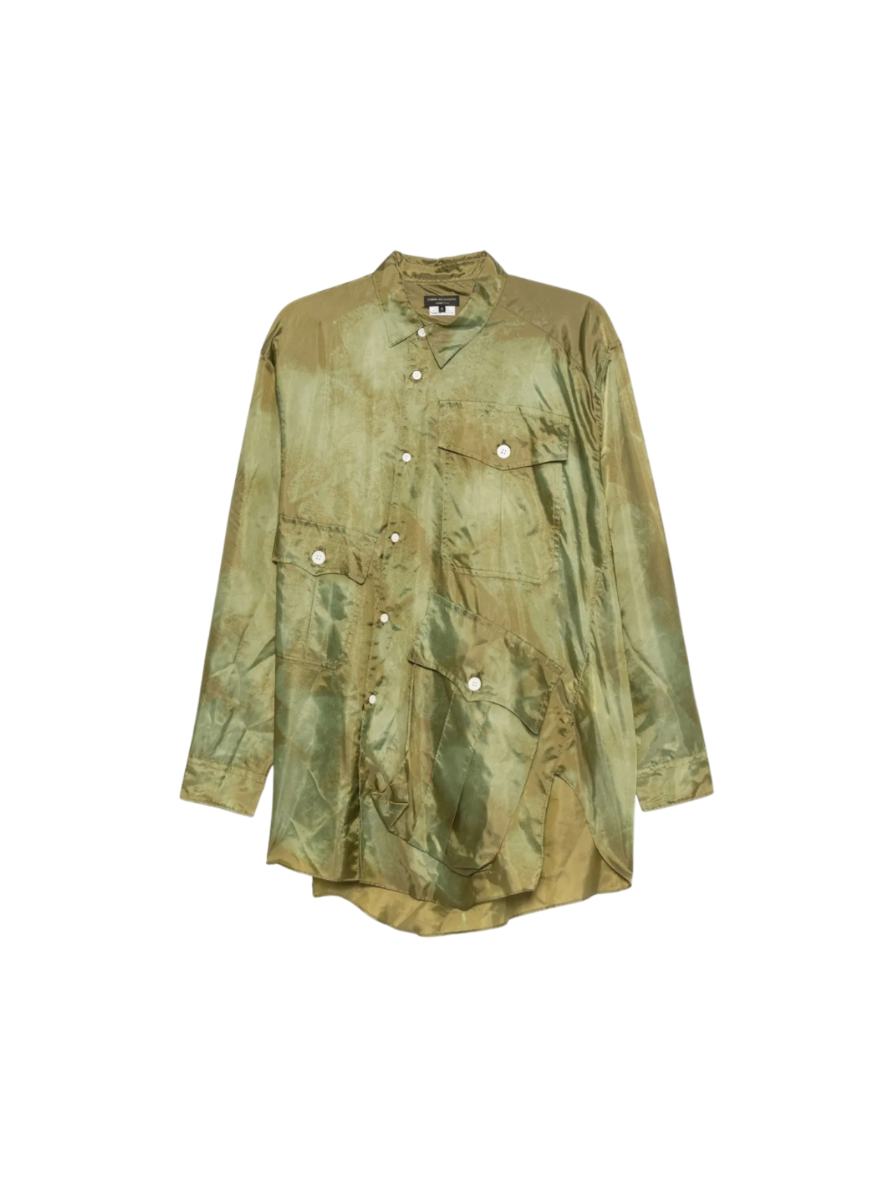 CDG Homme Plus Khaki Multi Pocket Asymmetric Shirt