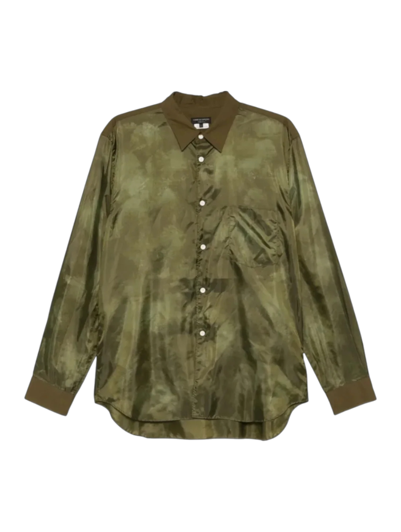 CDG Homme Plus Khaki Satin-finish Shirt