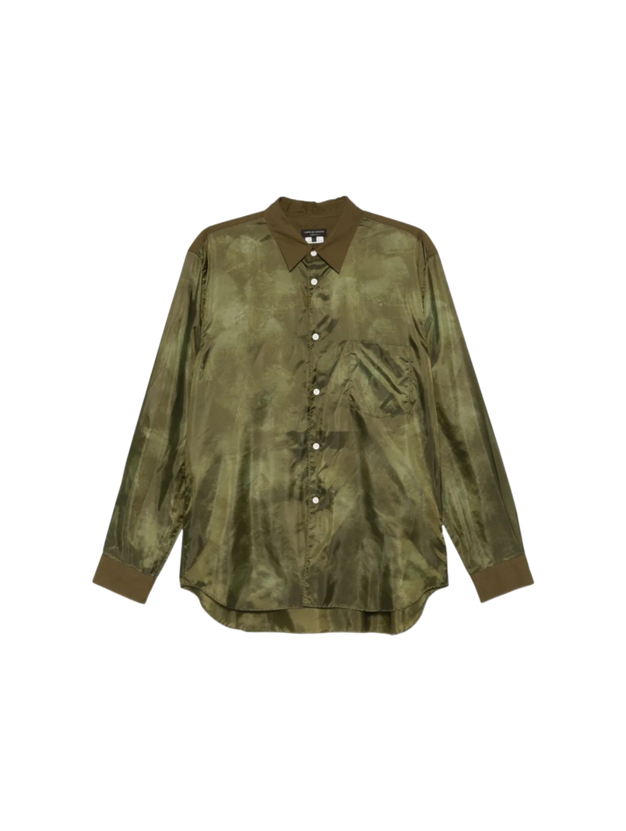 CDG Homme Plus Khaki Satin-finish Shirt