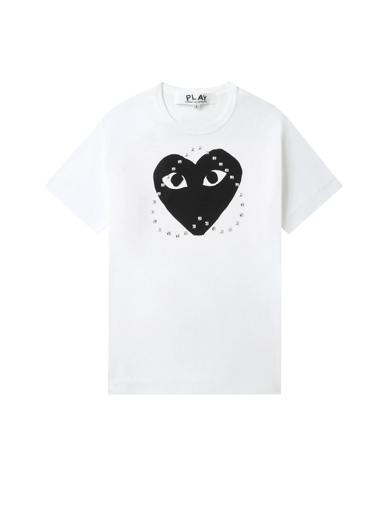 CDG PLAY Black Stud Heart Tshirt