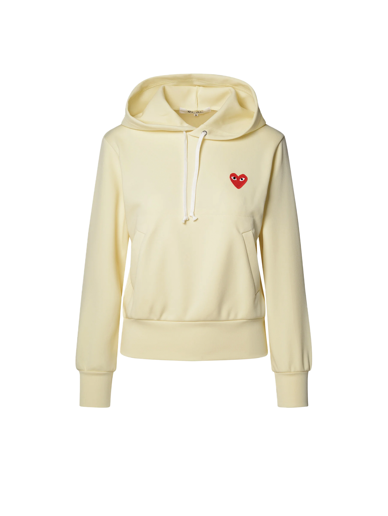 CDG PLAY Yellow Pullover Hooded Sweatshirt