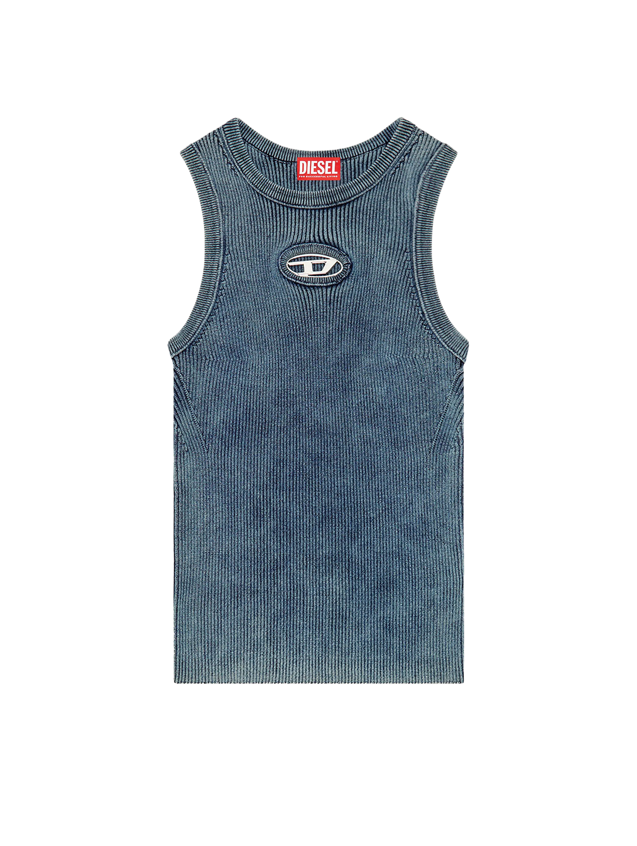 Diesel M-Anchor-A-Sl Ribbed Cotton Tank Top