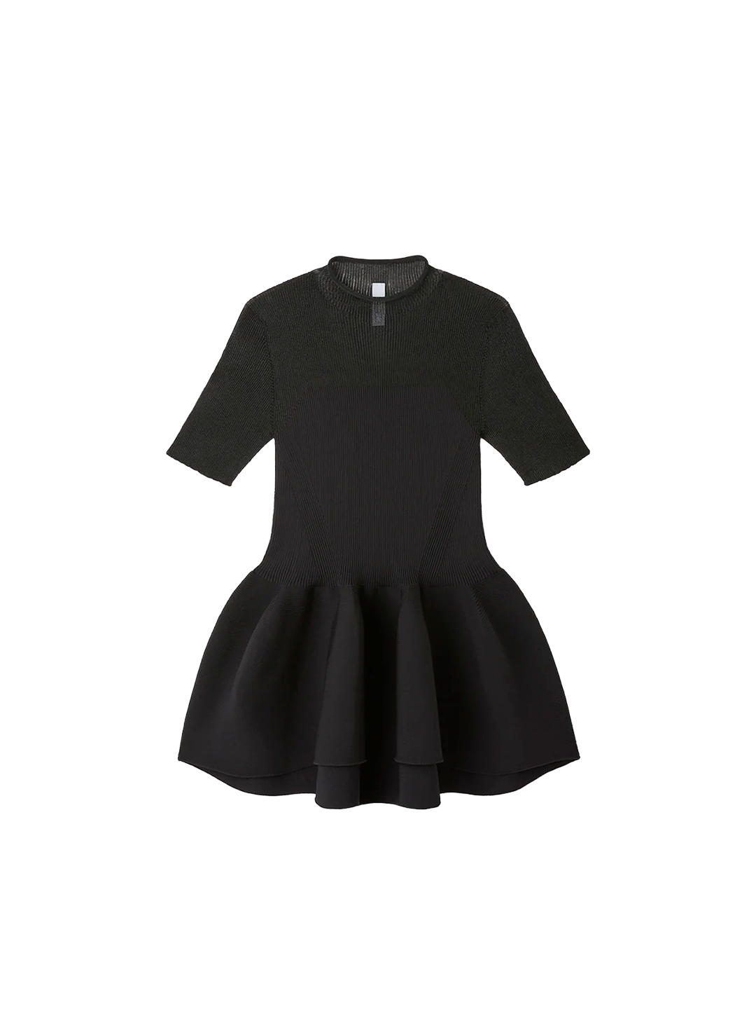 CFCL Black Pottery Lucent Decolletage Short Sleeve Top