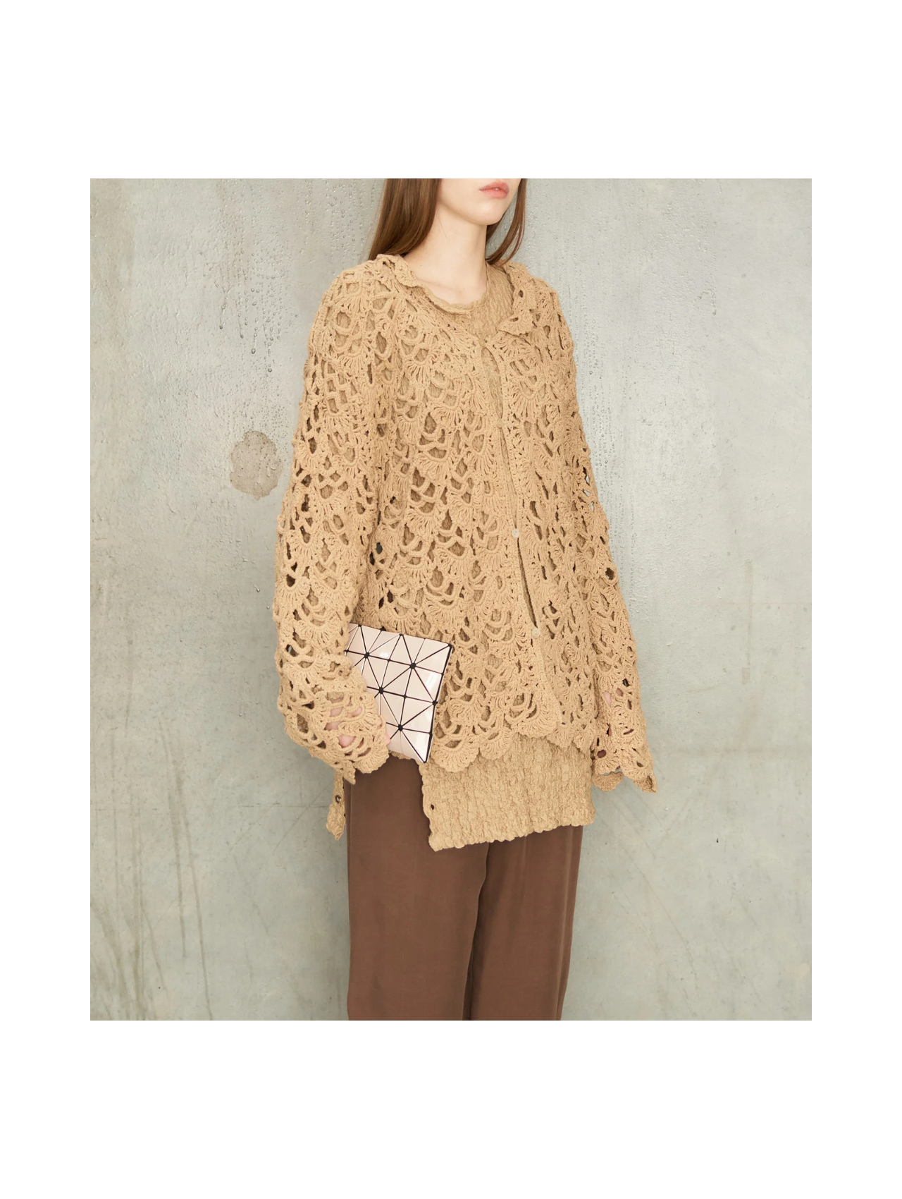 Bao Bao Issey Miyake Beige Lucent Pouch