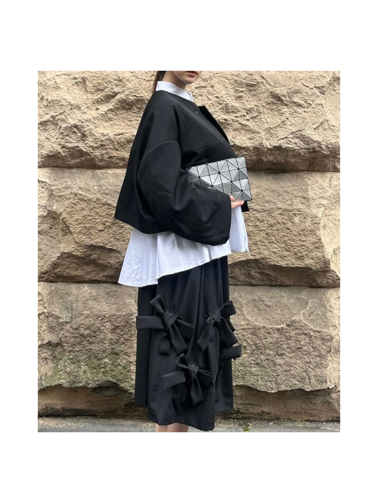 Bao Bao Issey Miyake Silver Lucent Pouch