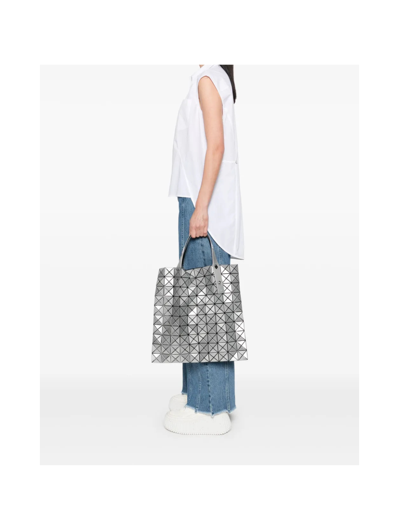 Bao Bao Issey Miyake Silver Prism Tote