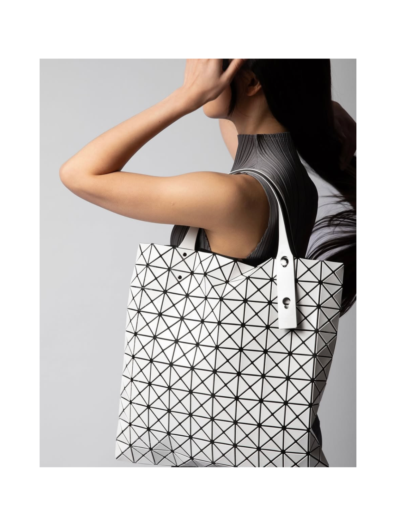 Bao Bao Issey Miyake White Prism Tote