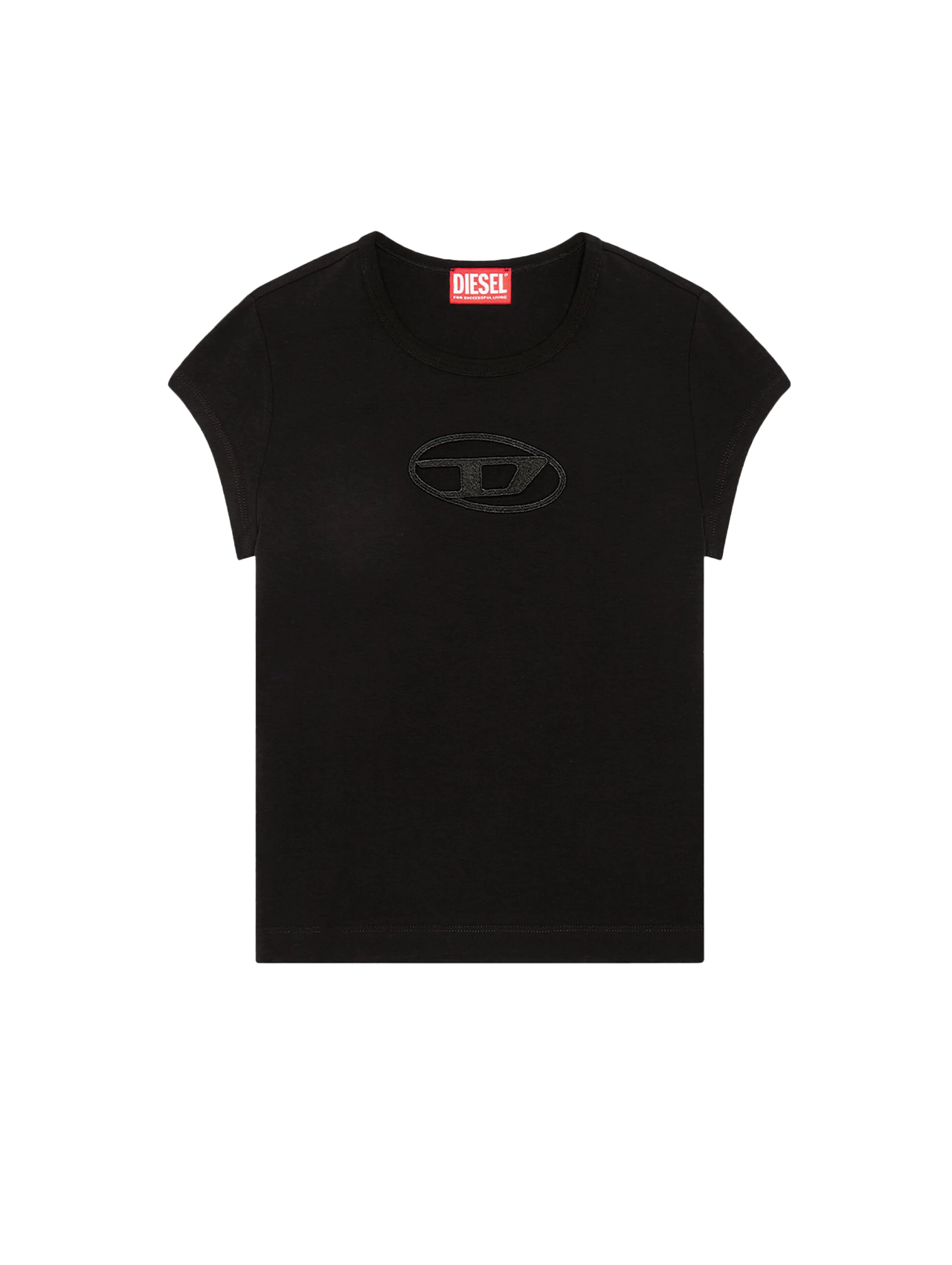 Diesel Black T-Angie Cut-Out Logo T-shirt